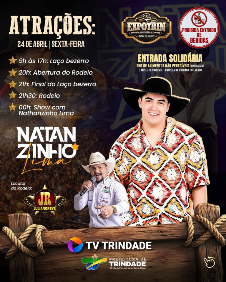 A ExpoTrin 2026 continua com grandes shows neste fim de semana! 🤠