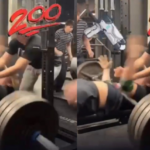 Jovem falha ao tentar levantar 190 kg no supino e vídeo viraliza nas redes sociais