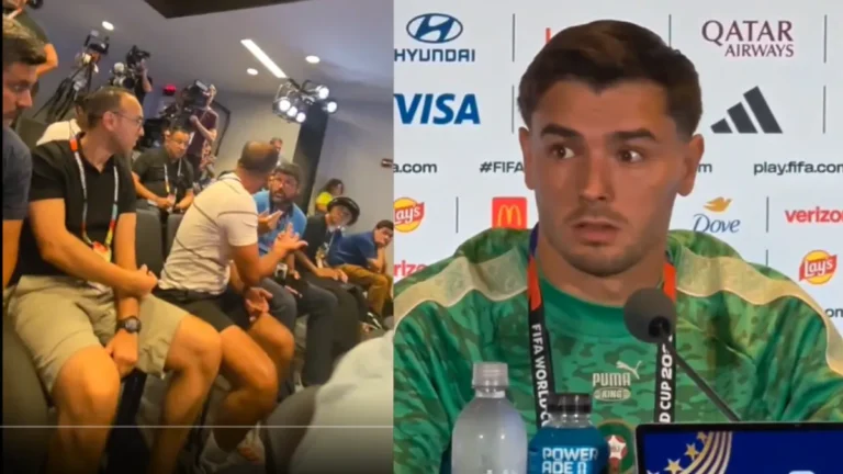 Jornalista da Globo discute em coletiva e faz jogador do Marrocos cair na risada
