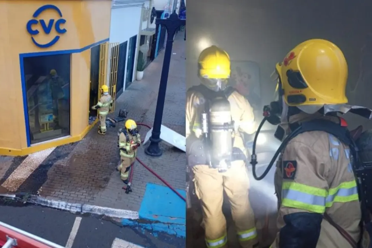 Incêndio atinge agência da CVC em Rio Verde